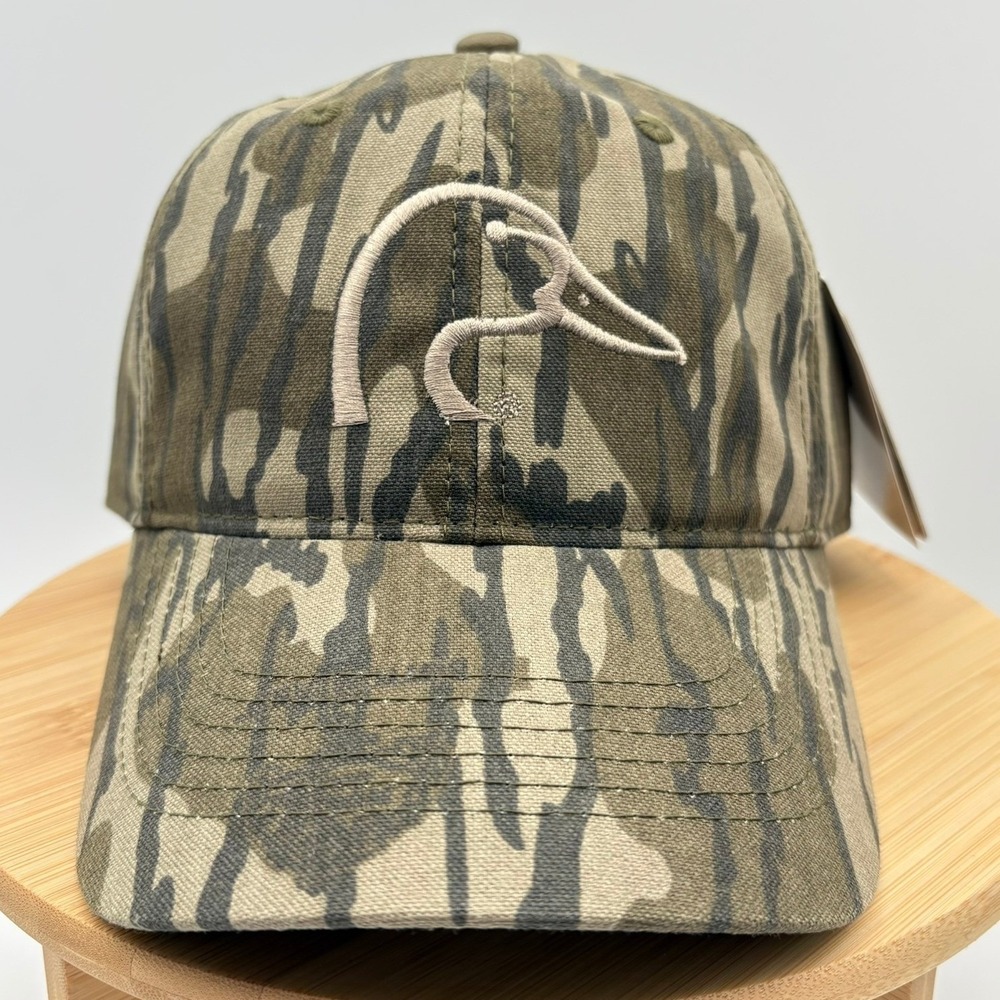 Ducks Unlimited Mossy Oak Bottomland Camo Hat Adjustable Hunting Cap NWT